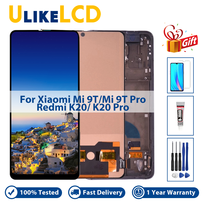 Bộ số hóa màn hình hiển thị 6.39 "cho xiaomi mi 9t lcd m1903f10g 9t pro cho redmi k20 lcd m1903f10i k20 pro phụ tùng màn hình