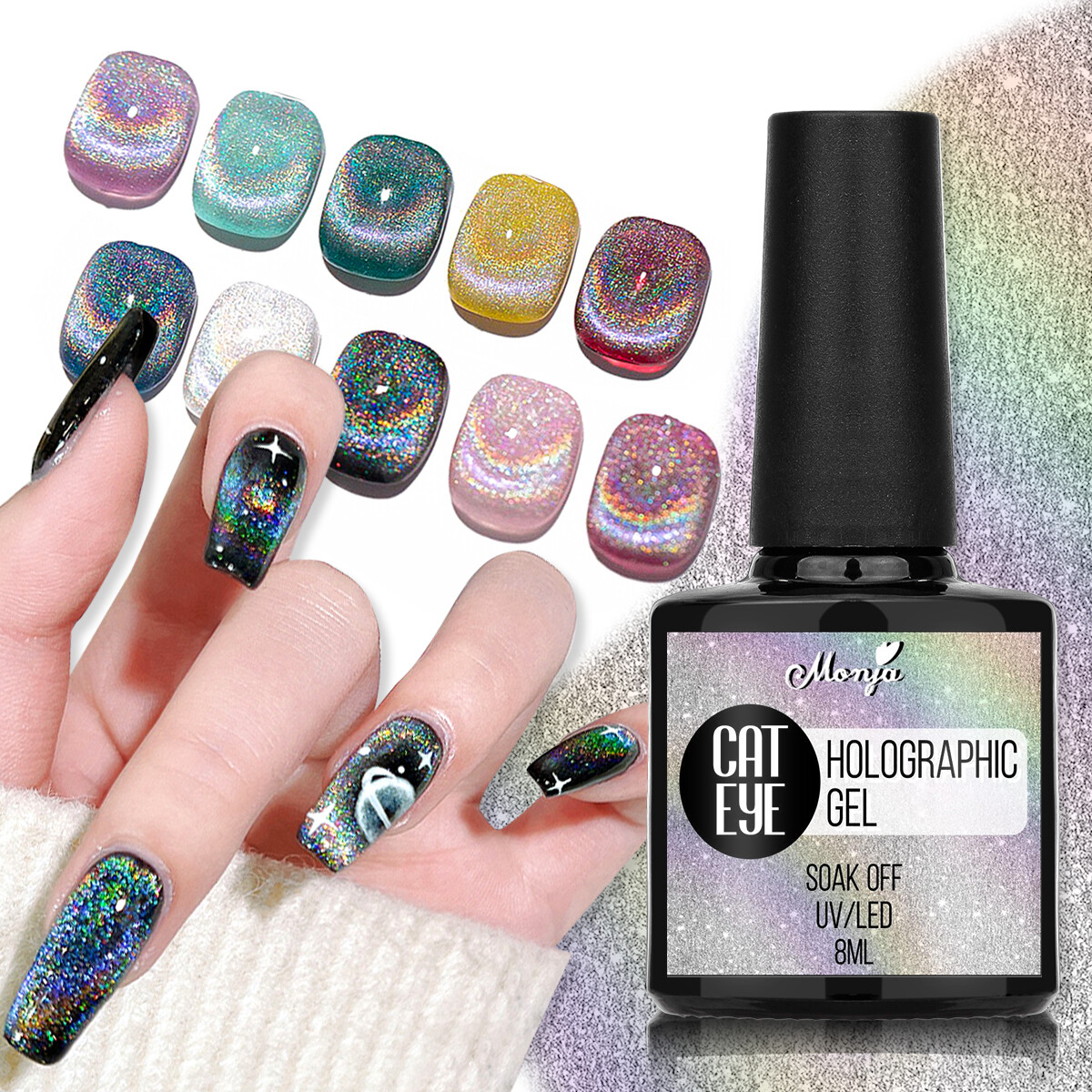myyeah Gel Từ Tính Mắt Mèo Phản Quang 8Ml Dụng Cụ Làm Móng Sơn Móng Tay Sơn Bóng Tắc Kè Hoa Lấp Lánh Laser Nghệ Thuật