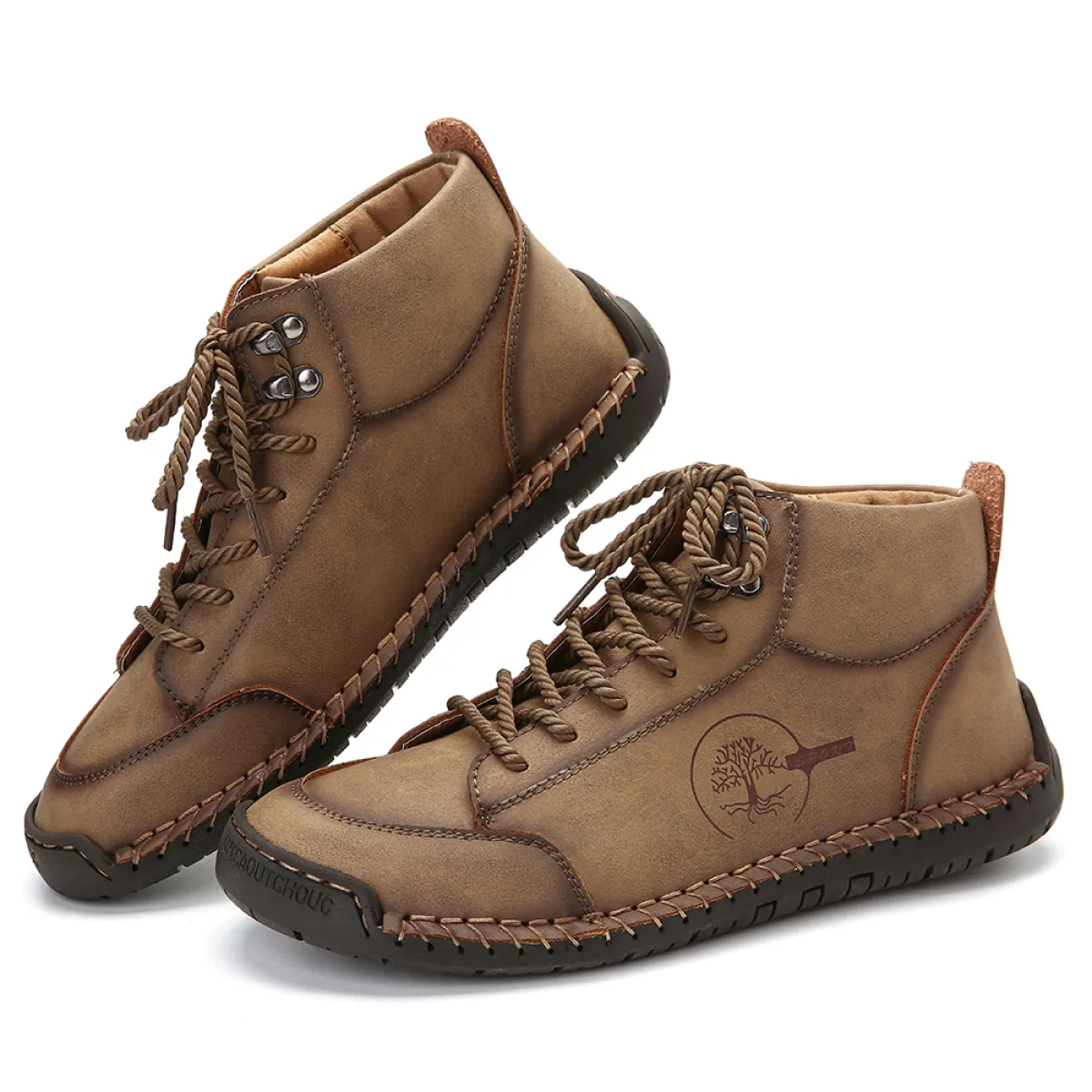 hand stitching ankle boots timberland