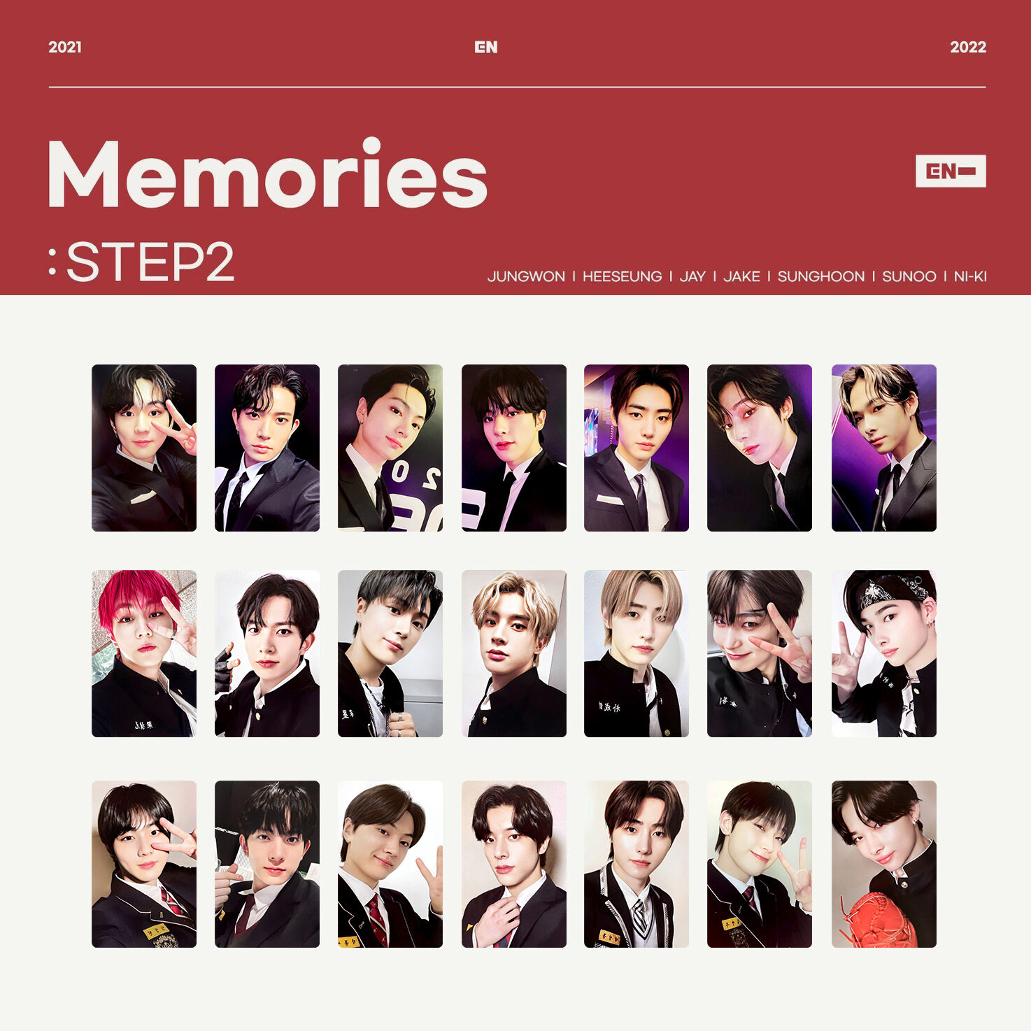 Enhypen Memories 2021-2022 PhotoCards Set Heeseung Jay Jake Sunghoon Sunoo  Jungwon Modern Pocket Style Albums | Lazada