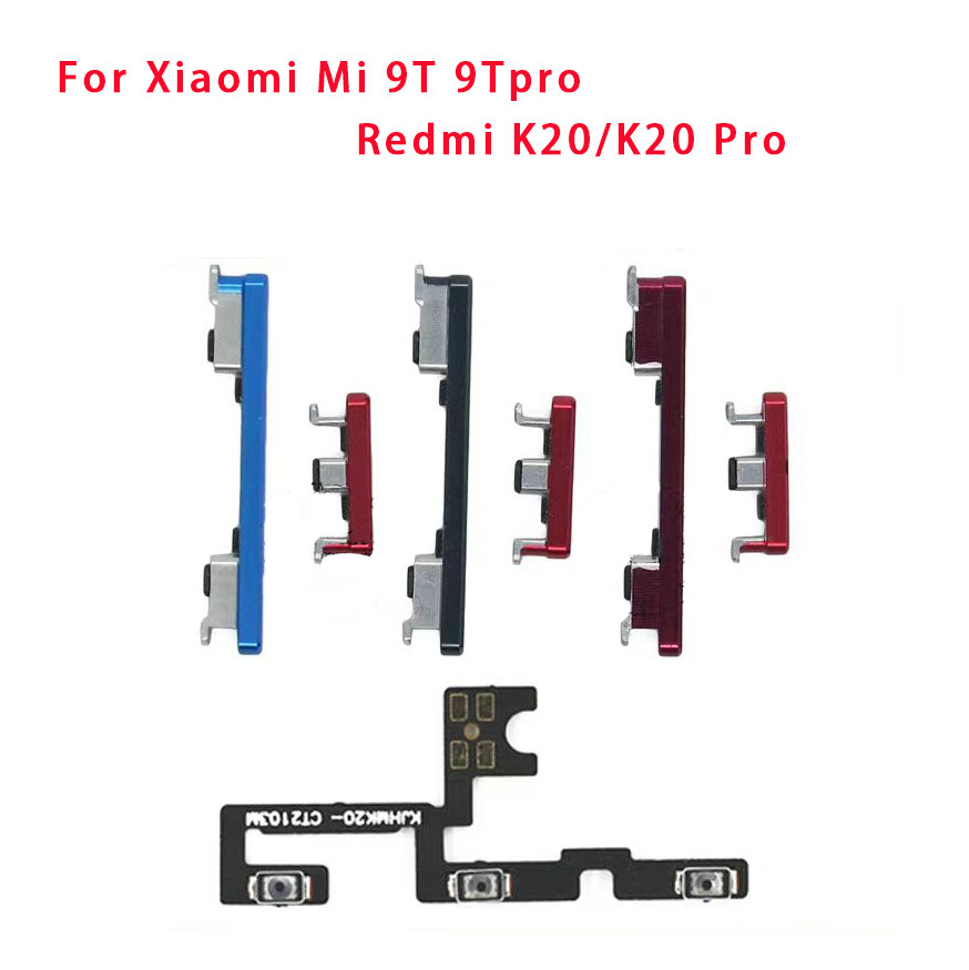 Cho Xiaomi Mi 9t 9tpro Redmi K20 Pro Power ON OFF công tắc âm lượng phím bên nút Cáp dẻo phụ tùng thay thế sửa chữa
