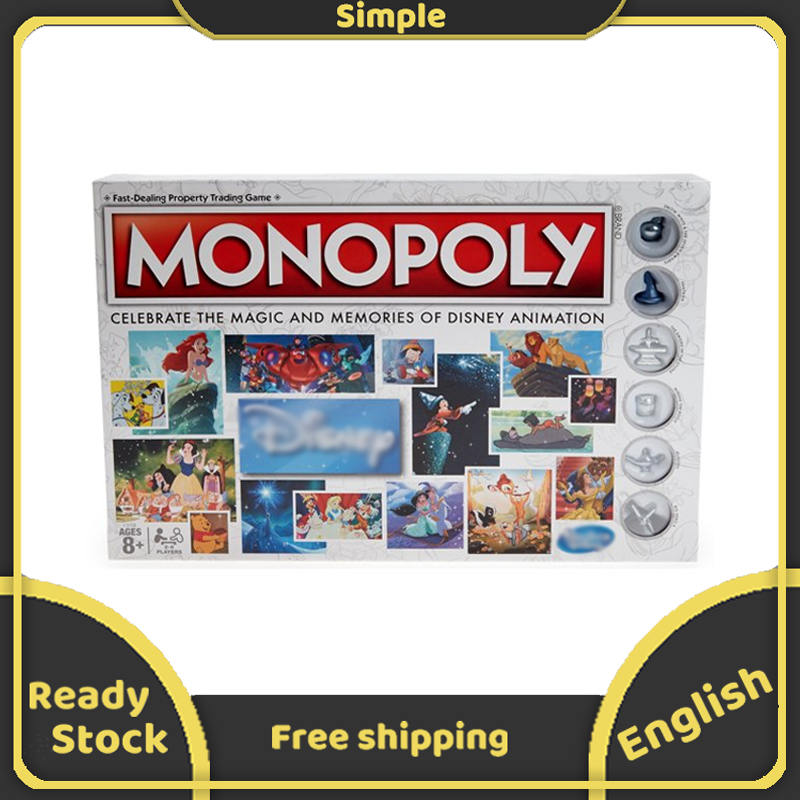 Phiên Bản Hoạt Hình Monopoly Dizney Trò Chơi Với Bàn Cờ Phiên Bản Tiếng Anh