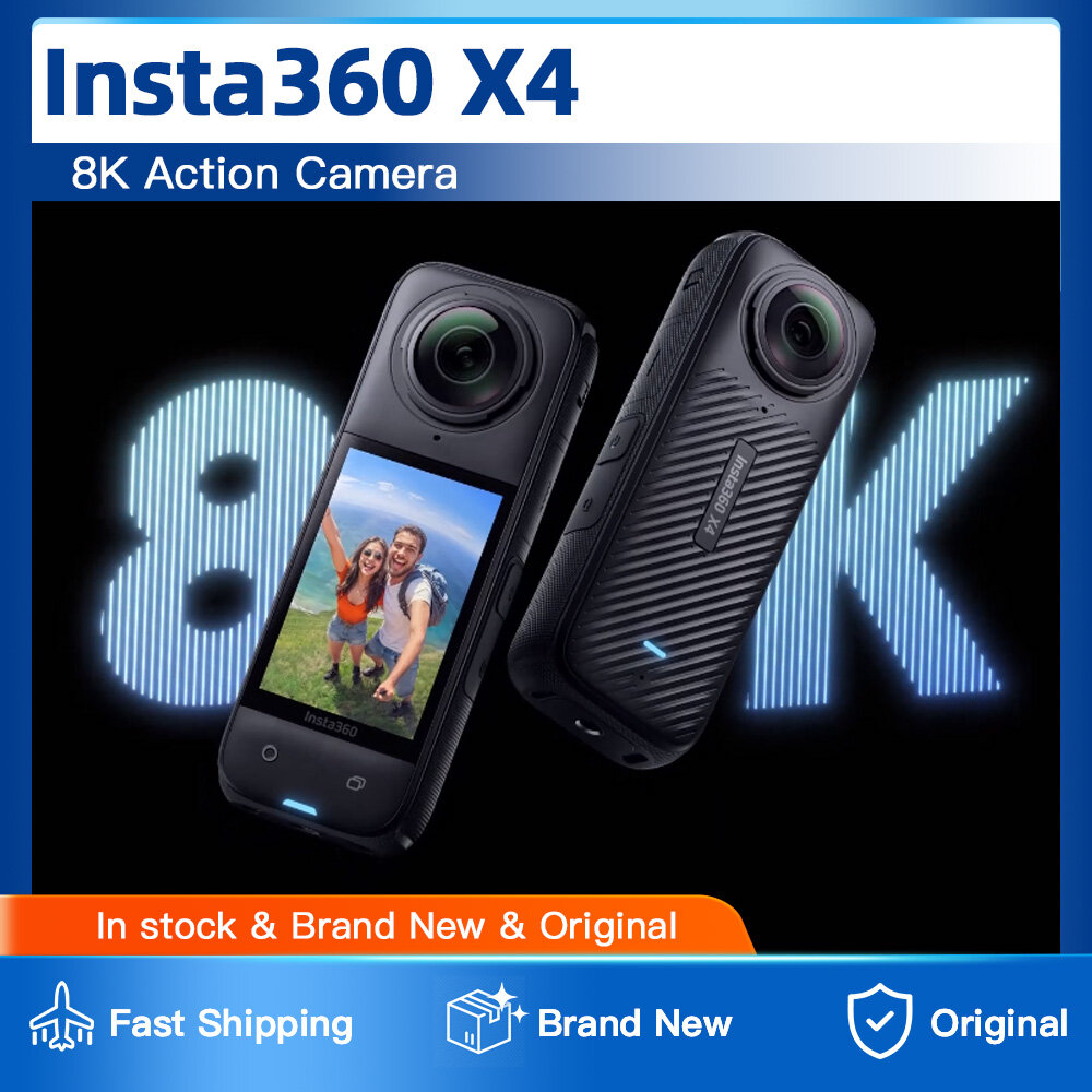 Insta360 X4 Action Camera 8K 72MP 360° Image wide-angle 4K60fps Waterproof 10m HDR FlowState Stabilization Bullet time / Timelapse / Starlapse AI Control Original  ราคา 35,502 บาท*ส่งฟรี