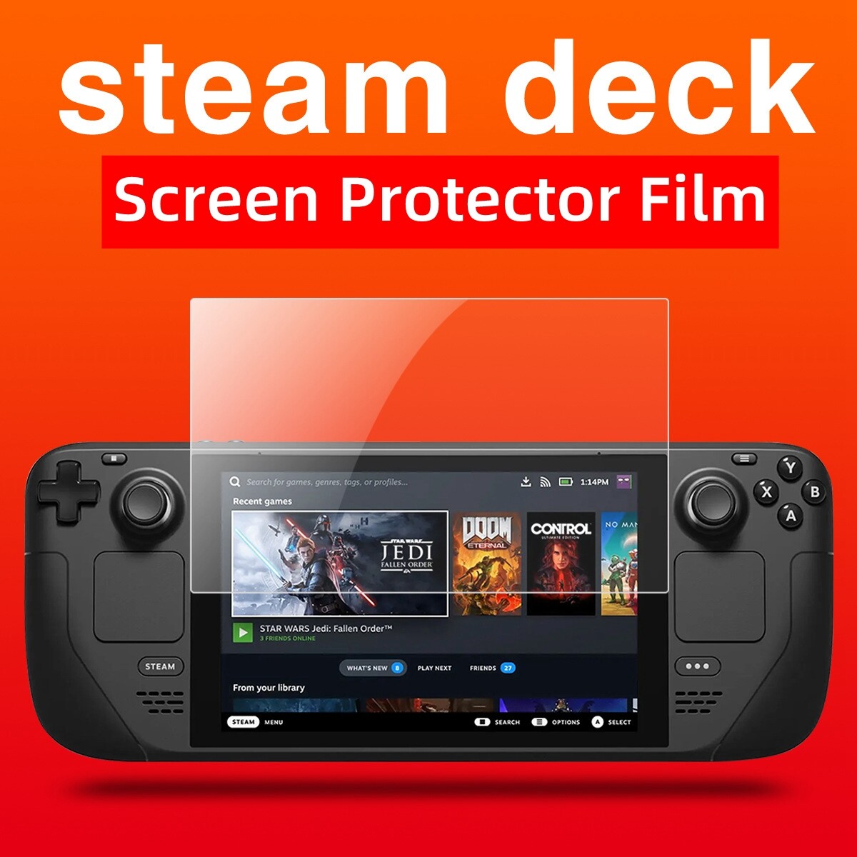 Phim Cường Lực HAIFVA Chính Hãng 2 Miếng Cho Máy Chơi Game Steam Deck Phim HD 9H Phim Bảo Vệ Màn Hình Máy Chủ Trò Chơi Steam Deck Phim Màn Hình Chống Nước Chống Trầy Xước Phim Kính Chống Vân Tay Chống Ánh Sáng Xanh