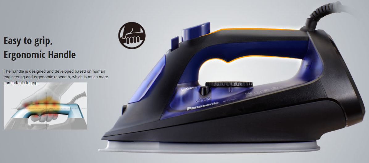 Panasonic NI-U500C Steam Iron with Ceramic-Coated Sole Plate description image 3