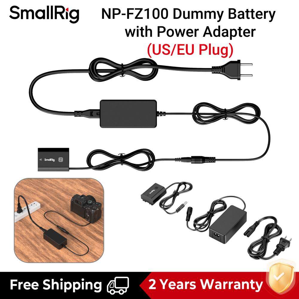 SmallRig Pin Giả có Bộ đổi nguồn (US/EU) cho Sony NP-FZ100 | cho Sony A7C II / A7 IV / ZV-E10 II 4268 / 4269