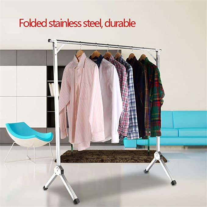 【Ready stock 】Foldable / Extendable  Stainless Steel Telescopic double pole Cloth Hanger/Penyidai Baju/Ampaian Baju - Jenama Nobranded Harga 51 Ringgit*Penghantaran Percuma