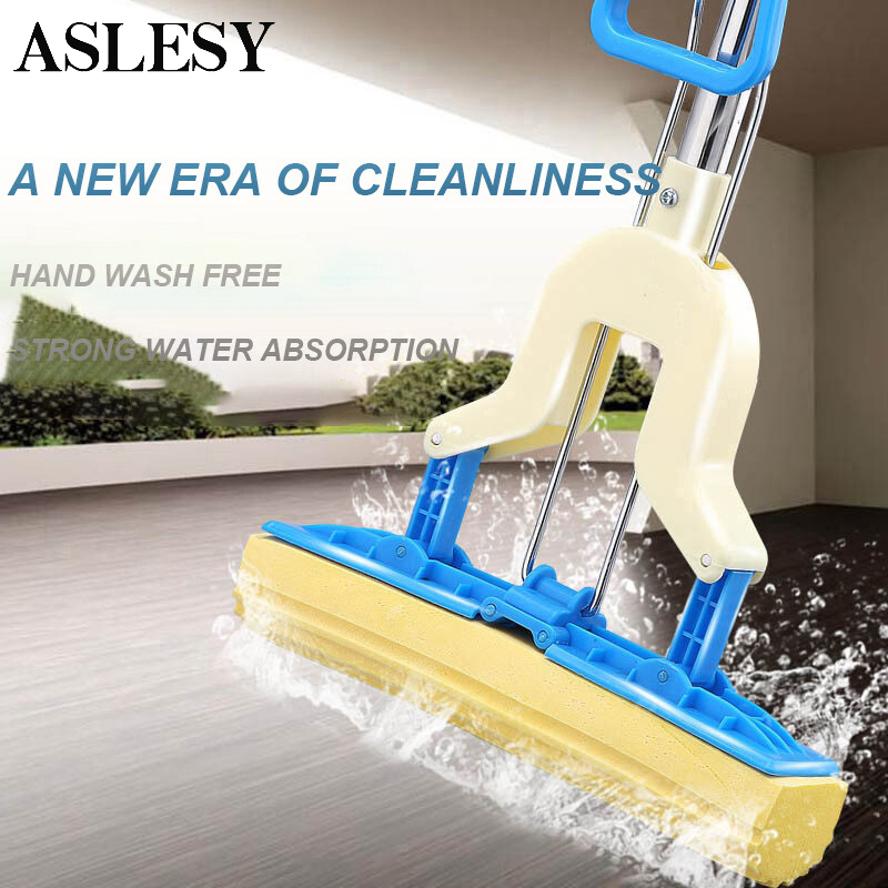 Cây lau sàn mạnh cây lau sàn miếng bọt biển thấm hút cây lau nhà bằng sợi nhỏ có tay cầm bằng thép không gỉ dụng cụ vệ sinh sàn nhà nhà phòng tắm nhà bếp sạch sẽ