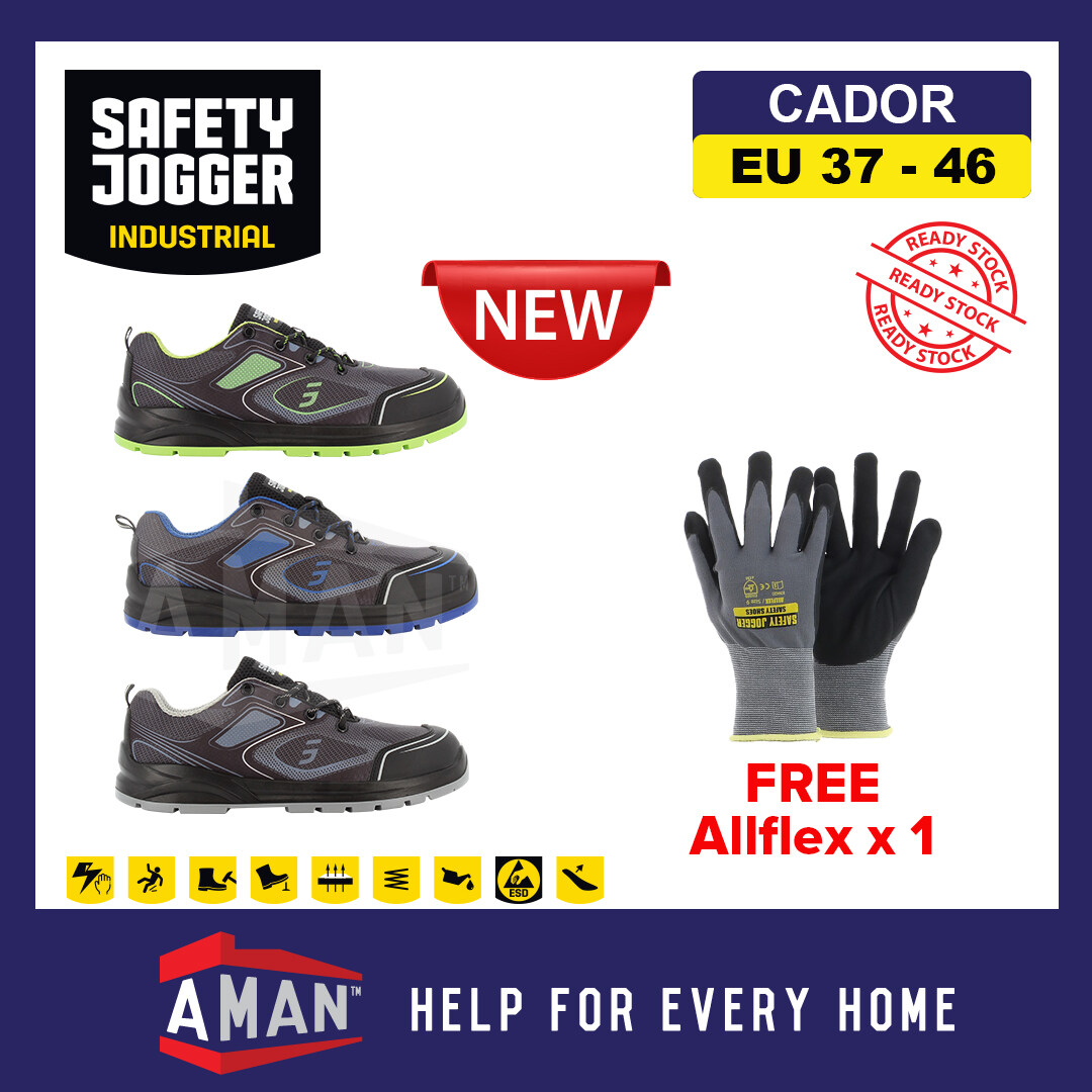 Green Safety Jogger CADOR S1P Sporty low-cut ESD safety shoe