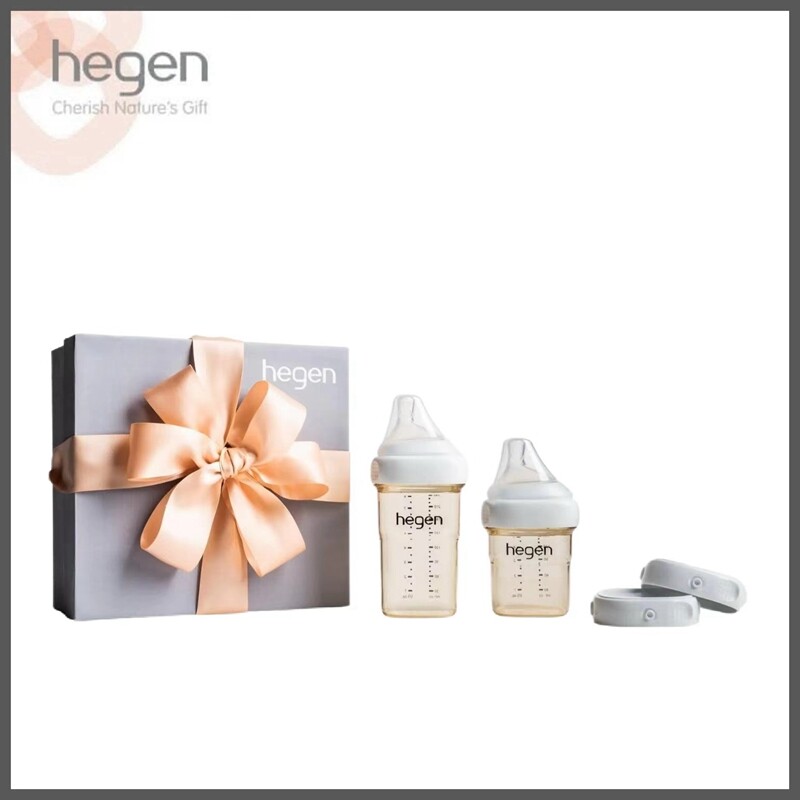 Bình sữa cho bé cổ rộng hegen pcto trẻ em cơ bản bộ khởi động ppsu bình sữa hộp quà 150ml&240ml
