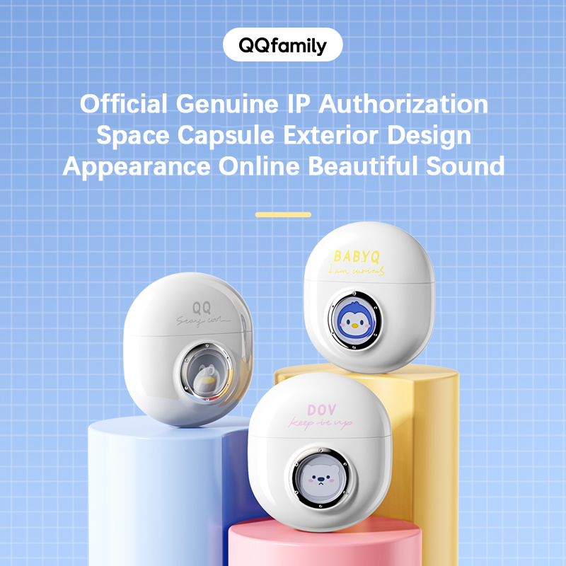 QQfamily QS-11 TWS Bluetooth Earphone Mini Wireless Earbuds Sport Gaming High Battery Life Bluetooth 5.2 Headset With Charging Box Mic Support Call Video for iPhone 13 Xiaomi Oppo ราคา 489 บาท*ส่งฟรี