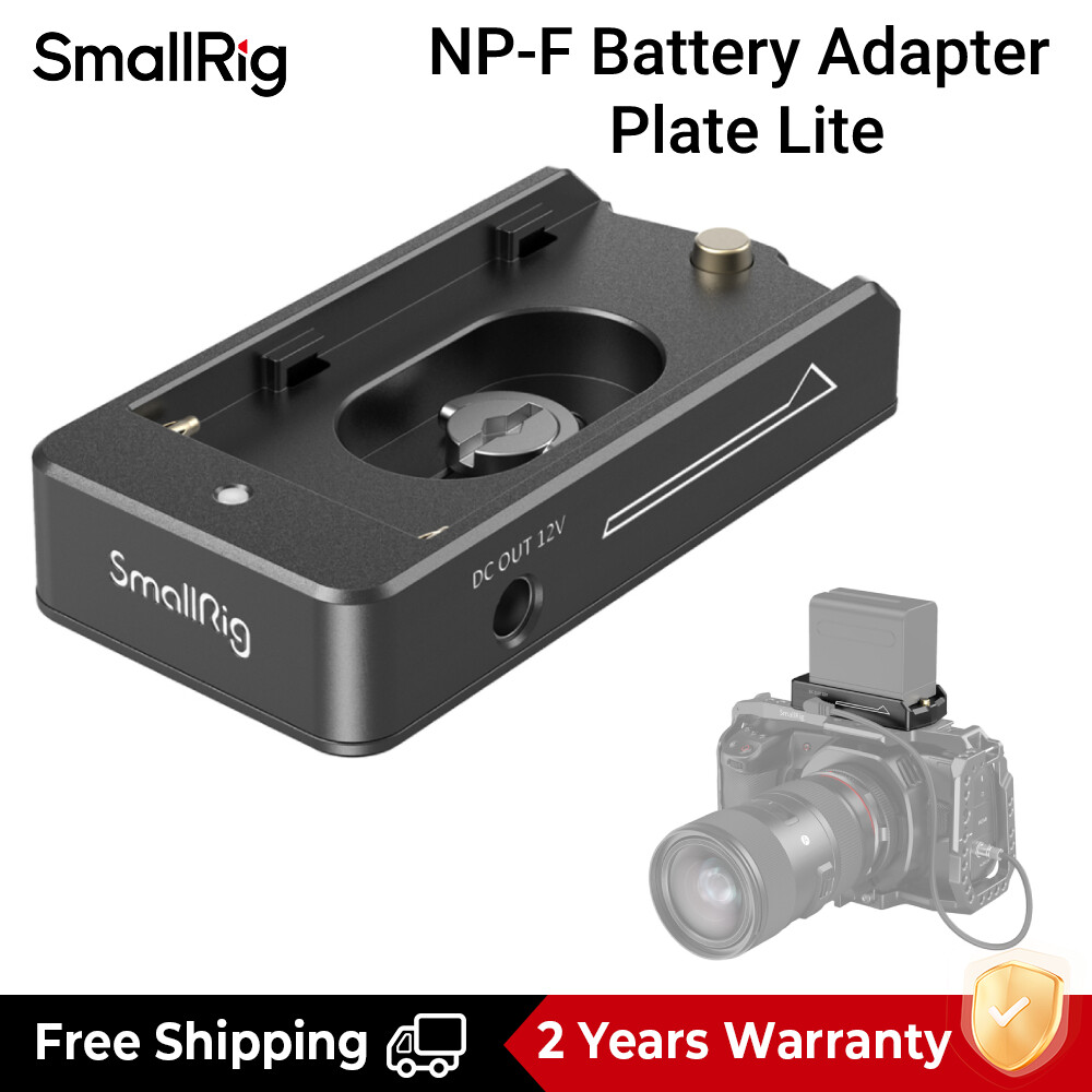 SmallRig NP-F Adapter Plate Lite với cổng đầu ra 12V/7.4V Đèn LED báo pin yếu cho pin NP-F970 3018
