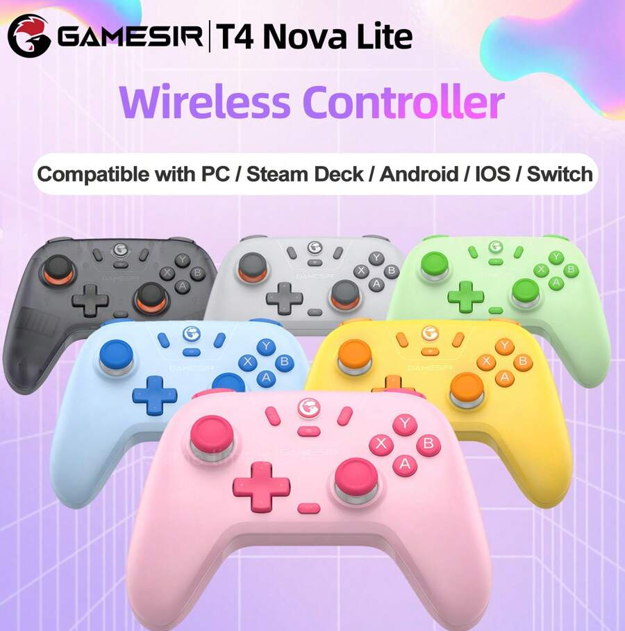 Gamesir T4 điện thoại Nova Lite Bộ điều khiển không dây Bluetooth Với Hiệu ứng Hall Cho Bộ chuyển đổi Nintendo PC IOS Android Hơi