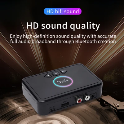 BT200 NFC Bluetooth 5.0 Audio Receiver Wireless Stereo Bluetooth Audio Adapter NFC 3.5mm AUX RCA Music Sound Car Speaker Newest (4)