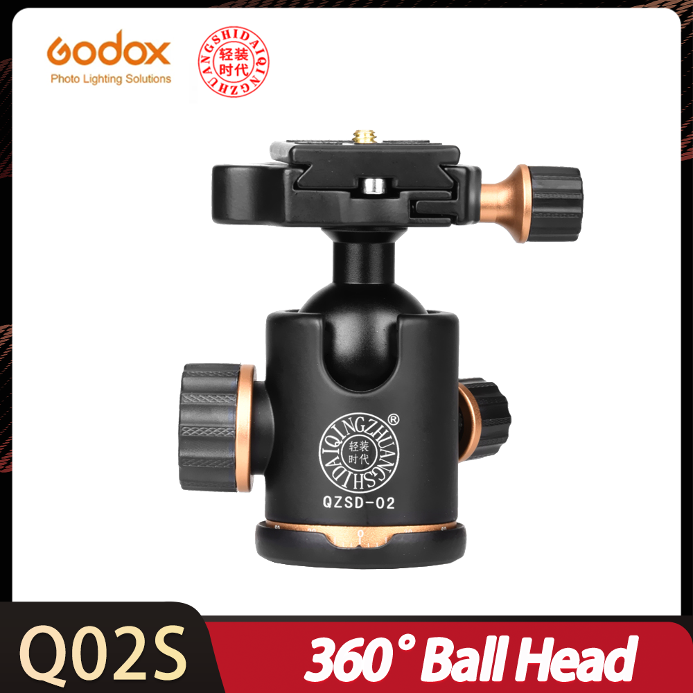 QZSD q02s 360 Chất lỏng chân máy ảnh quay đầu bi chịu lực cao giá đỡ ba chân máy ảnh Ballhead