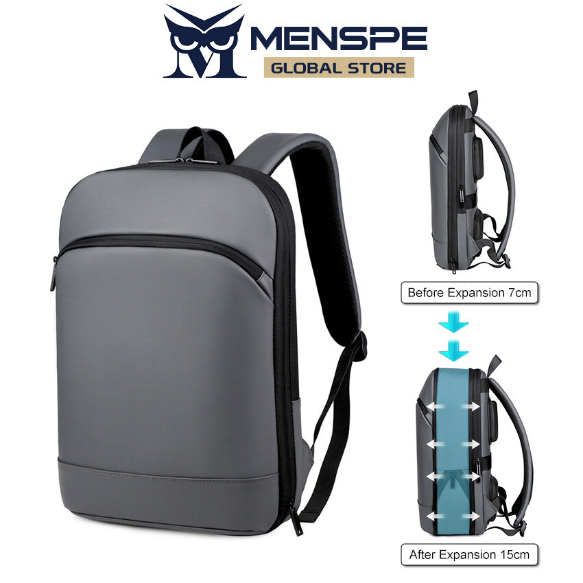 MENSPE Men Backpack Business Laptop Backpack Expandable Large Capacity Travel Backpack Men 15.6inch Laptop Backpack Anti-theft Multi-function Backpack