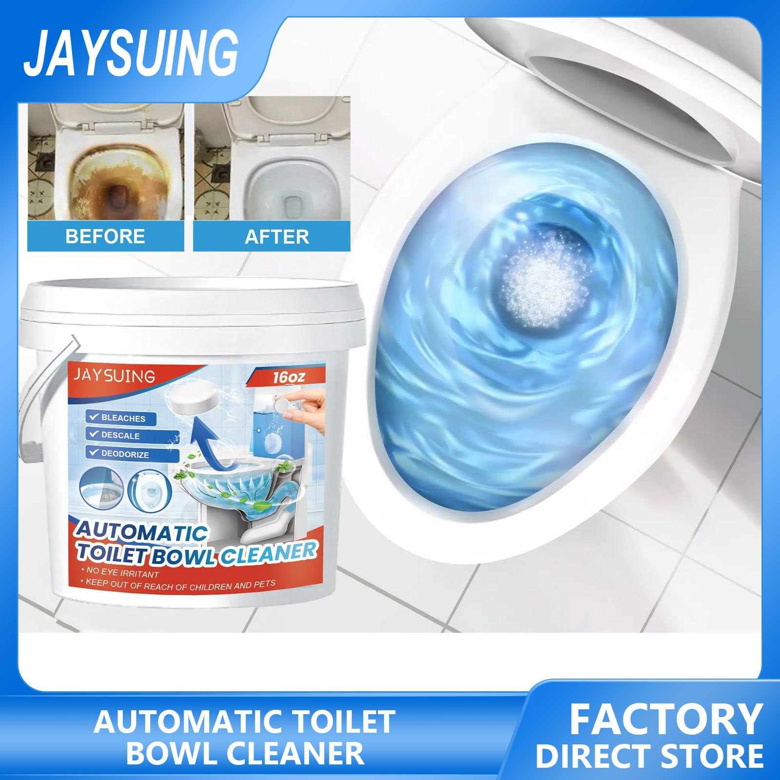Jaysuing Toilet Bowl Cleaner Tablets Automatic Gentle Formula Cleaning Tablet Bathroom Supplies For Toilet Squat Toilet Water Pipe Toilet Cleaner Tablets Automatic Toilet Bowl Cleaner Gentle Formula Cleaning Supplies Strong Deep Decontamination Smell ราคา 231 บาท*ส่งฟรี