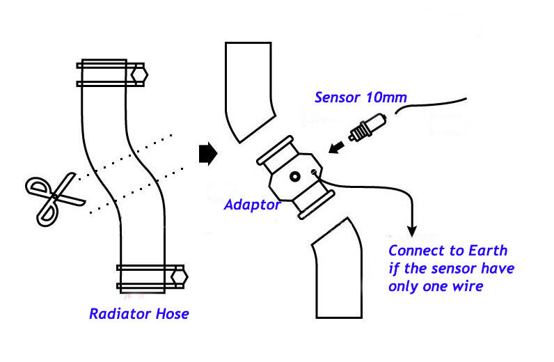 Dewhel Aluminum Black Water Temp Meter Temperature Togo - View #3