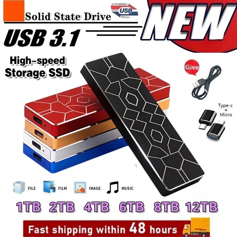 Mới xách tay ssd 1tb ổ cứng lưu trữ thể rắn 2tb ổ đĩa cứng gắn ngoài m.2 usb tốc độ cao 3.1 4tb đĩa cứng lưu trữ quyết đối máy tính xách tay