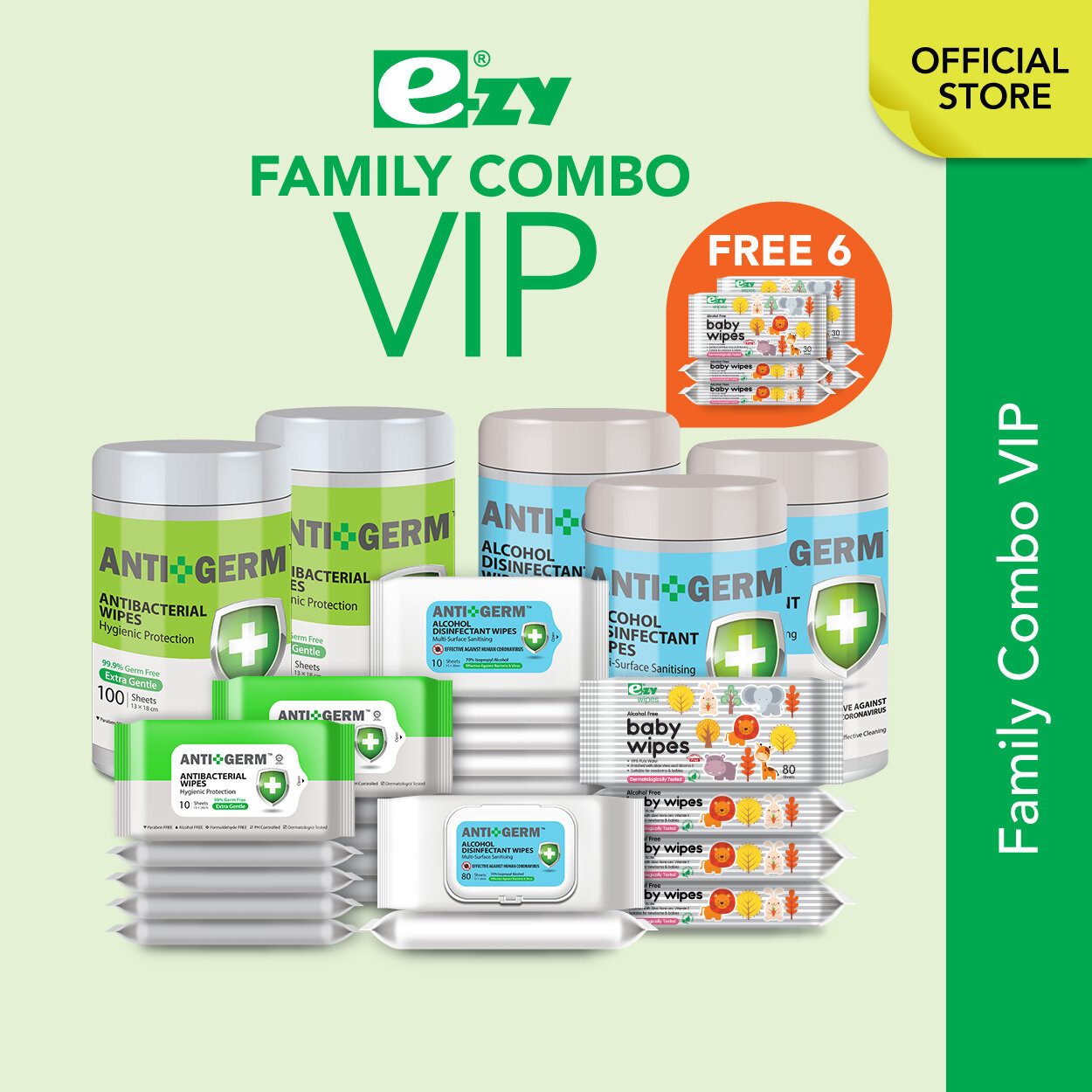 Jualan Rahmah EzyWipes Family Combo - VIP Harga 79 Ringgit*Penghantaran Percuma