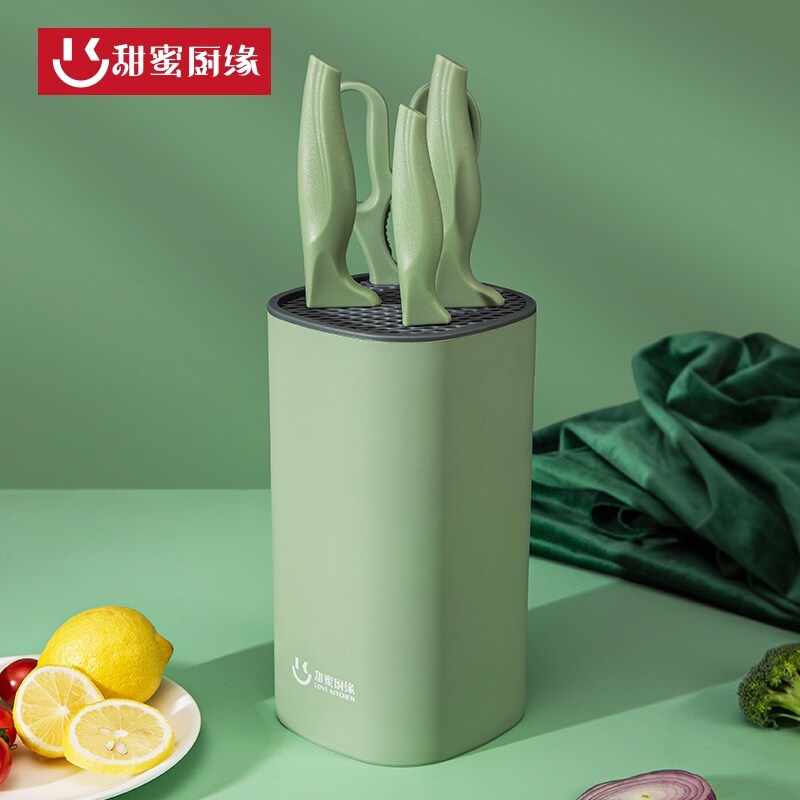 Gambar Household kitchen slice blade fruit knife set combination consisting a full set of kitchen cutting board kitchen utensils and stainless steel cutting tools