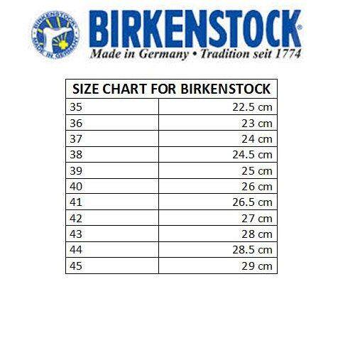 birkenstock women's size conversion