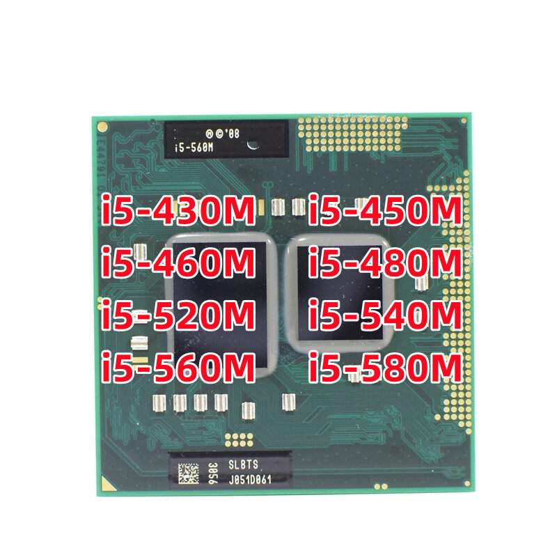 Core i5 430m 450m 460m 480m 520m 540m 560m 580m bộ vi xử lý lõi kép pga988 slbts cpu di động