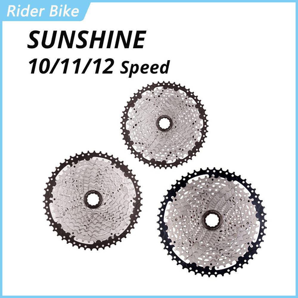 SUNSHINE Băng Cassette 10 Tốc Độ 10 S 11S 12S Líp Xe Đạp Đường Trường Xe Đạp Leo Núi 10V 11V 12V 36/42/46/50T 52T Cho Deore M6000 M6100 SRAM