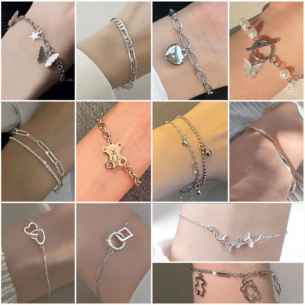 Korean hot sale silver bracelet