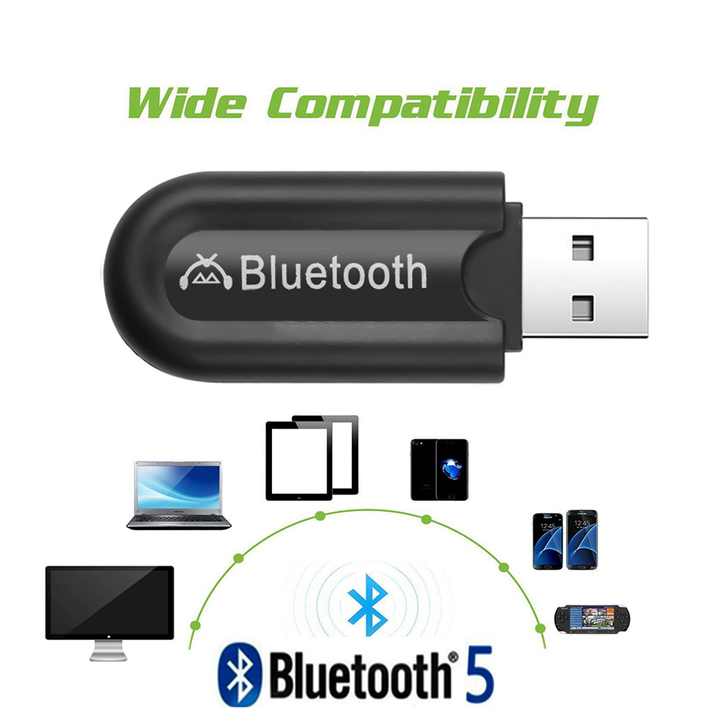 Bluetooth 4.0 âm nhạc Bộ thu tín hiệu âm thanh nổi 3.5mm Adapter Dongle A2DP 5V USB không dây cho xe AUX Android/IOS