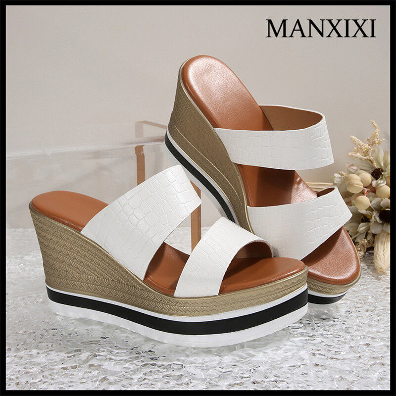 MANXIXI Fashion Women Wedge Heels 9.5 cm Beautiful Sandals (Size 36-43) ราคา 568 บาท*ส่งฟรี