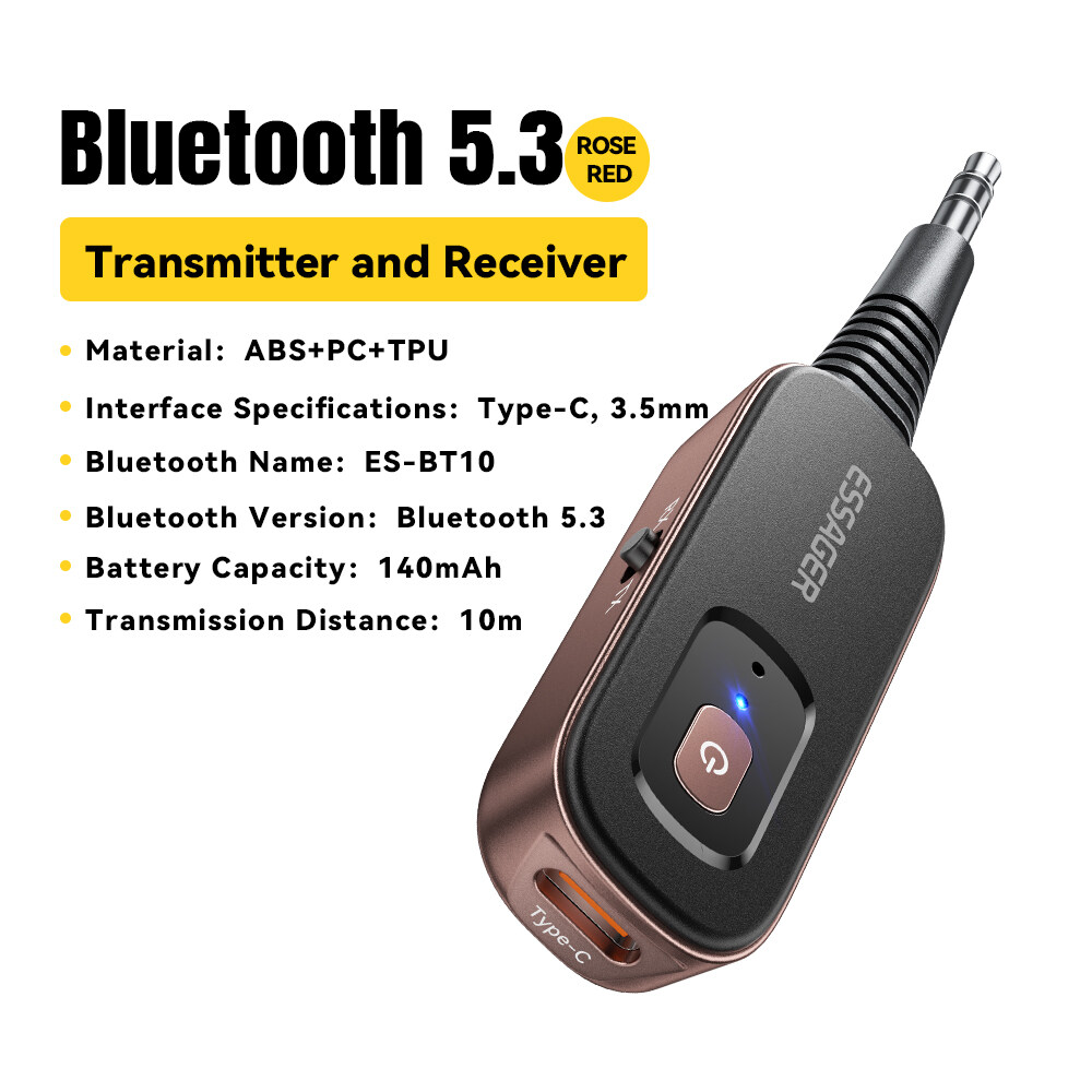 Essager Bluetooth 5.1 Adapter Nhận (RX)/Truyền (TX) Tín hiệu Hai Trong Một đầu nhận bluetooth Transm