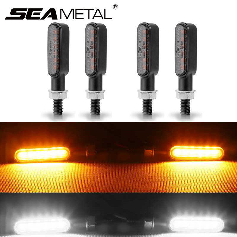SEAMETAL Motorcycle Turn Signal Light 12V Led Sequential Indicators