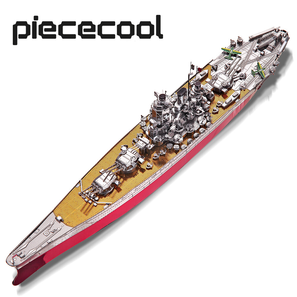 Piececool 3D Puzzles Military Watercraft Model Kits Yamato Battleship Metal Model Building Kit DIY Toy Hobbies Gift for Teens Kids