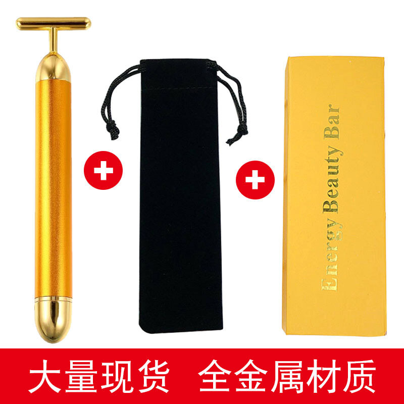 Gambar 24K Energy Gold T Bar (included box) Face Lifter Slimming Massager Japan Beauty Bar