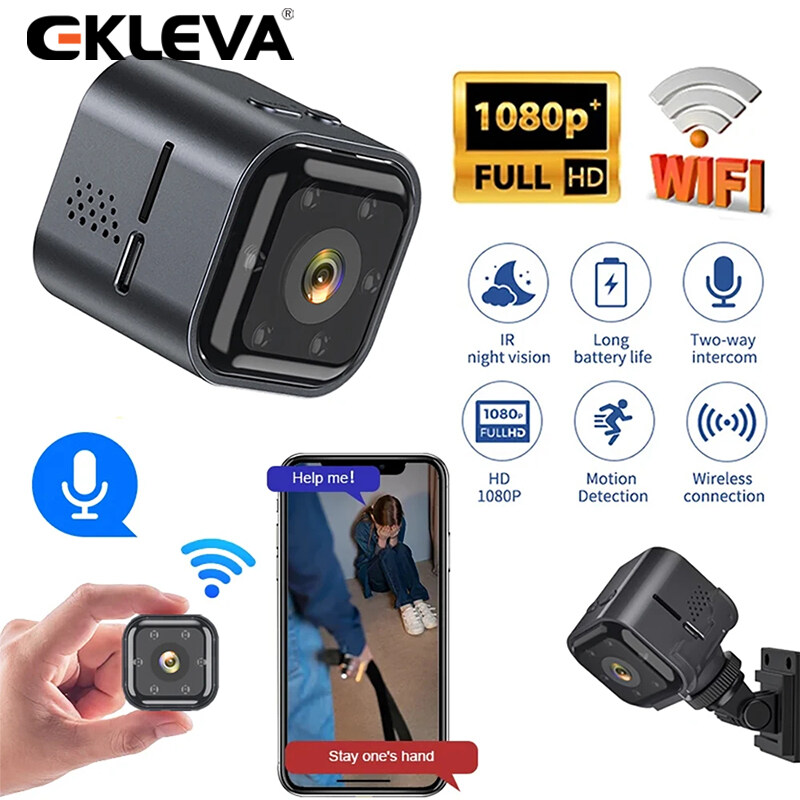 EKLEVA HD WiFi Mini Camera Night Vision Mobile Detection Video Intercom Camera Home Security Micro Surveillance Mini Cam Remote Monitor
