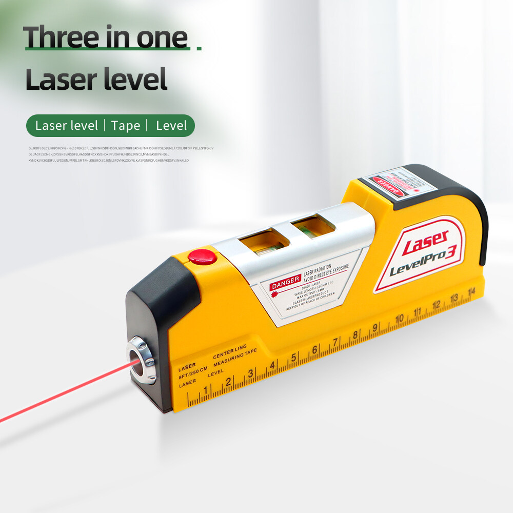 Thang đo mức laser Horizon Đo dọc Niềng răng 8FT Tiêu chuẩn và thước đo số liệu Máy đo đa năng Máy đo laser cấp độ