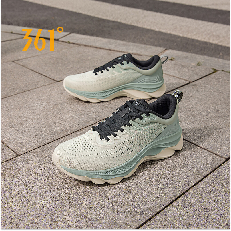 361 độ khốc liệt TD Giày nam Sneakers lưới nhẹ mới Giày chạy bộ nhẹ chống sốc Giày chạy bộ 672432245