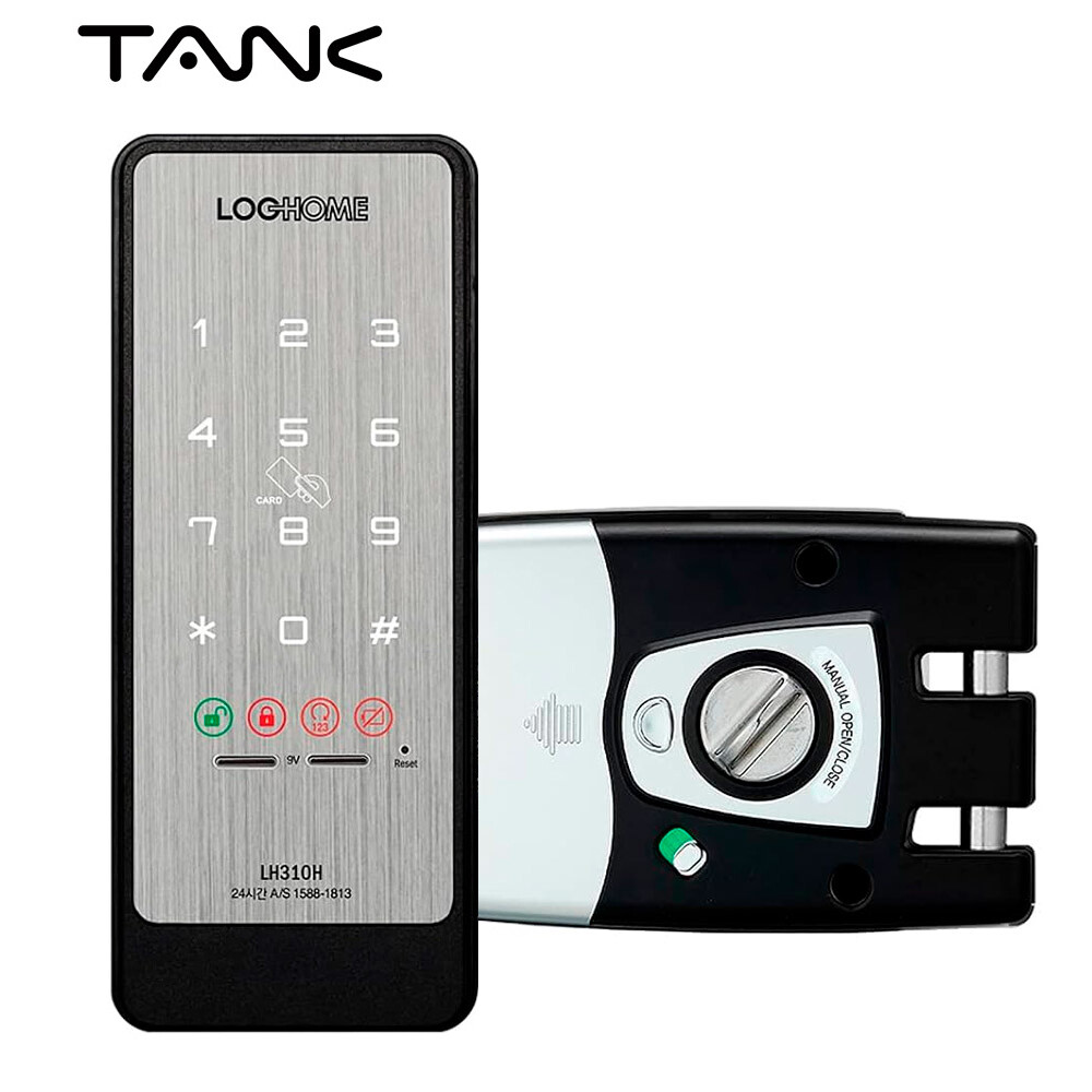 TANK Korea Loghome LH310H Push-Pull Slide Digital Door Lock Smart Gate Security ราคา 4,060 บาท*ส่งฟรี