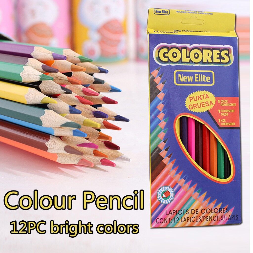 Child Pencil Set Marker Album Sketch Marker Brush 12 Colored Painting Pencils Lazada Ph