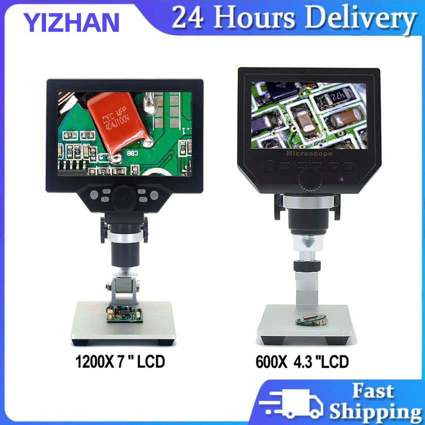 G1200 12MP 1-1200X Digital Microscope for Soldering Electronic 500X 1000X Microscopes Continuous Amplification Magnifier G600X ราคา 1,578 บาท*ส่งฟรี