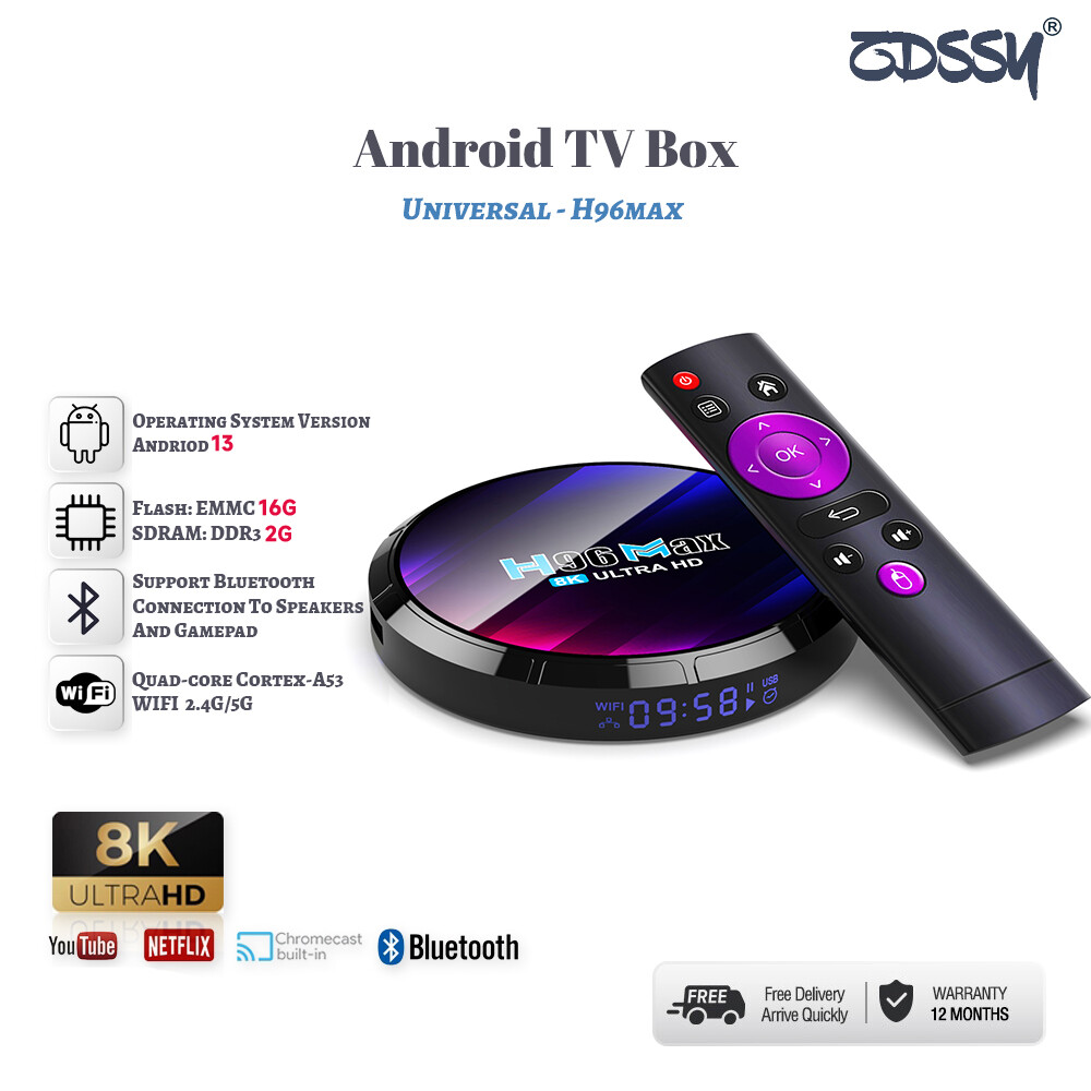  ZDSSY H96Max Android 13 TV Box Rk3528 64GB 32GB 16GB 2.4 Gam 5 gam Wifi 6 BT 5.0 toàn cầu Phương tiện truyền thông Máy nghe nhạc Đặt đầu thu 