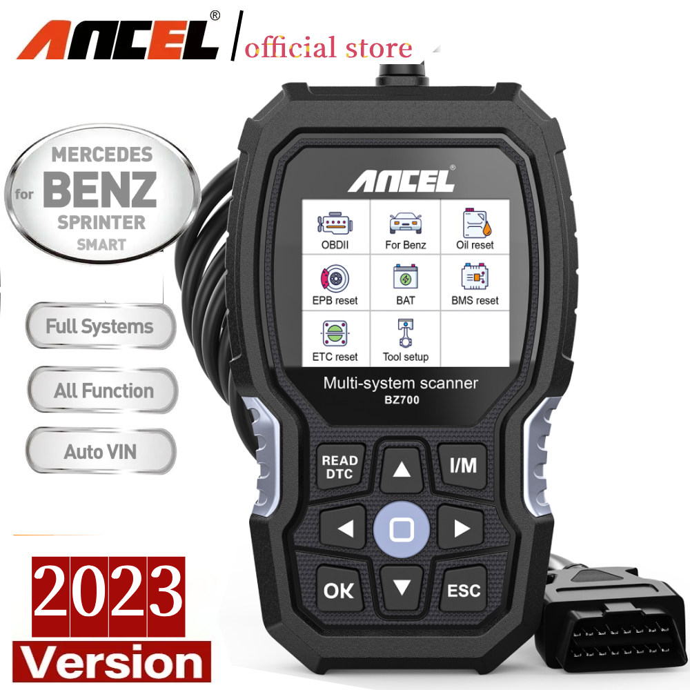 ANCEL BZ700 OBD2 Scanner for Mercedes for Benz Sprinter Smart Read Code ABS SAS TPMS DPF Diesel Car Diagnostic Tool ราคา 3,400 บาท*ส่งฟรี
