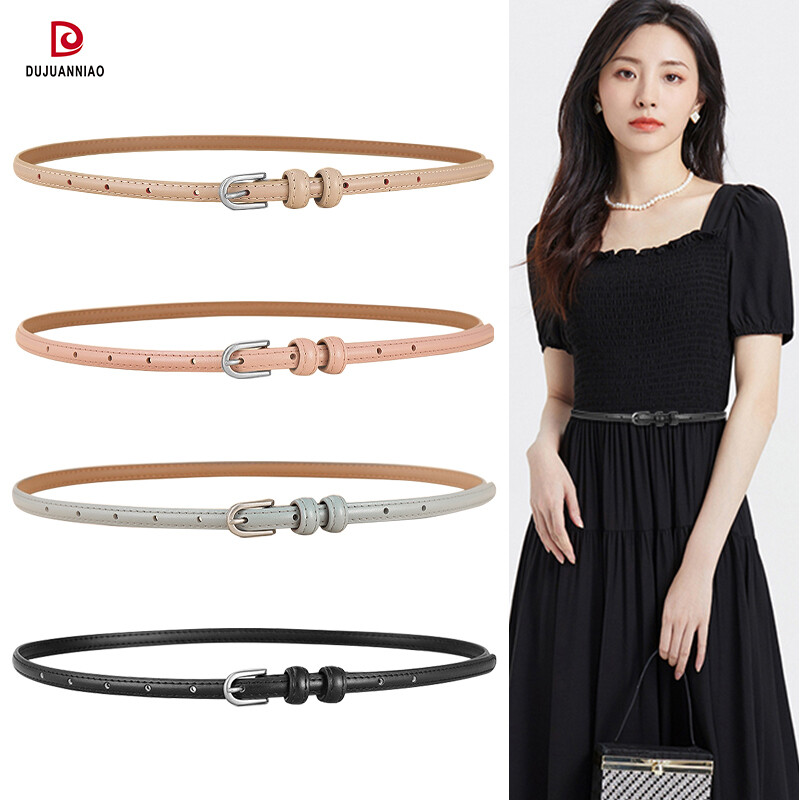 Dây lưng dành cho nữ nữ mùa hè trăm phụ nữ da thật thắt lưng bản nhỏ thắt lưng jean trang trí 10181