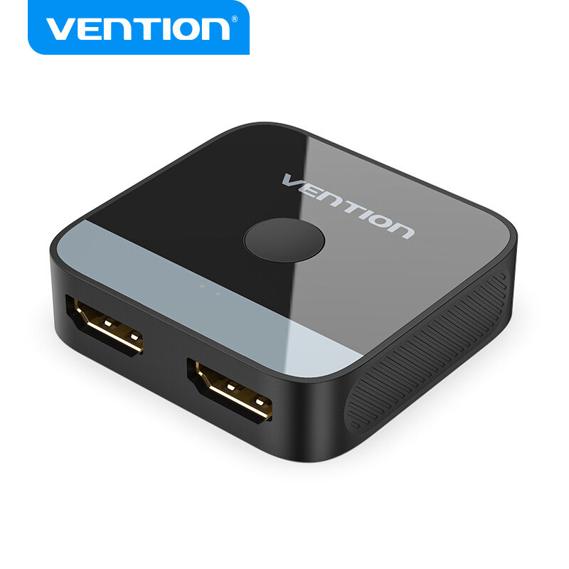 Vention Bộ Chuyển Đổi HDMI 2 Cổng 4K 60Hz - Chuyển Đổi Song Hướng 1 Chạm - Hình Ảnh Sắc Nét Âm Thanh