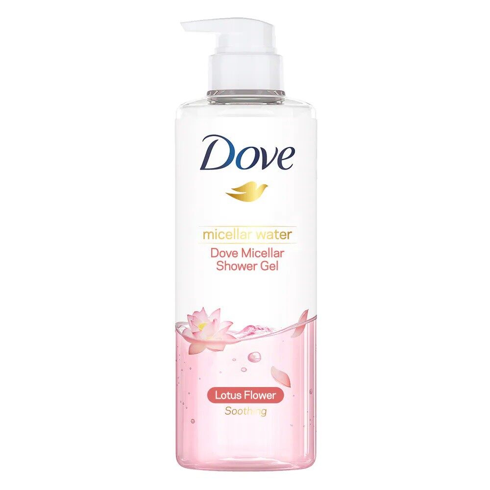Gambar Dove Micellar Water Lotus Flower Soothing Shower Gel (500g)