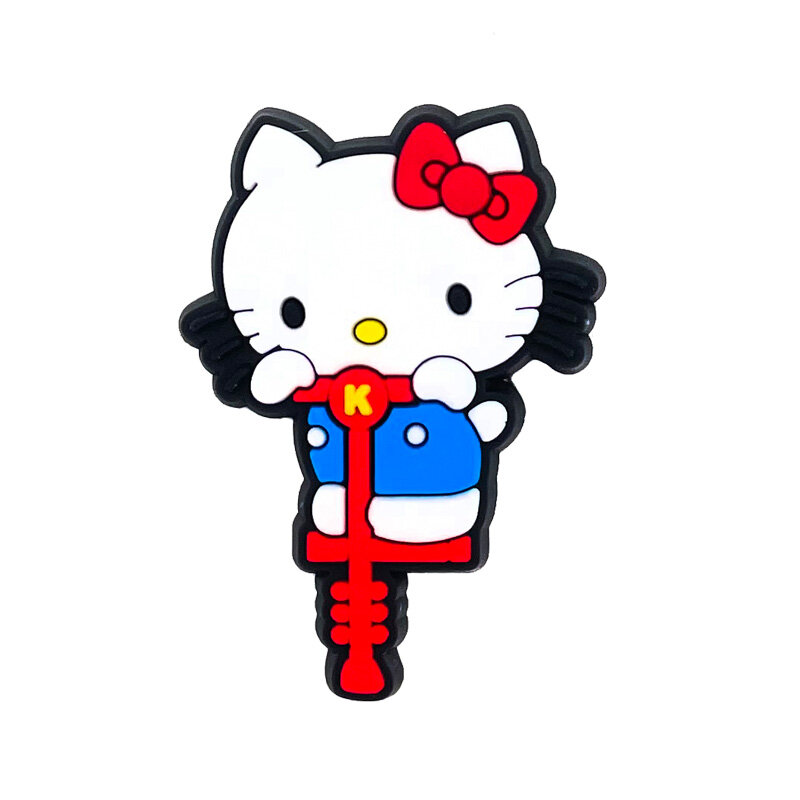 New 1PCS Cute Pink Cat DIY Hellokitty Shoe Charms PVC Decorate Sandals Buckle Accessories Pins For Girls Women Kids Birthday Lovely Gifts - 7