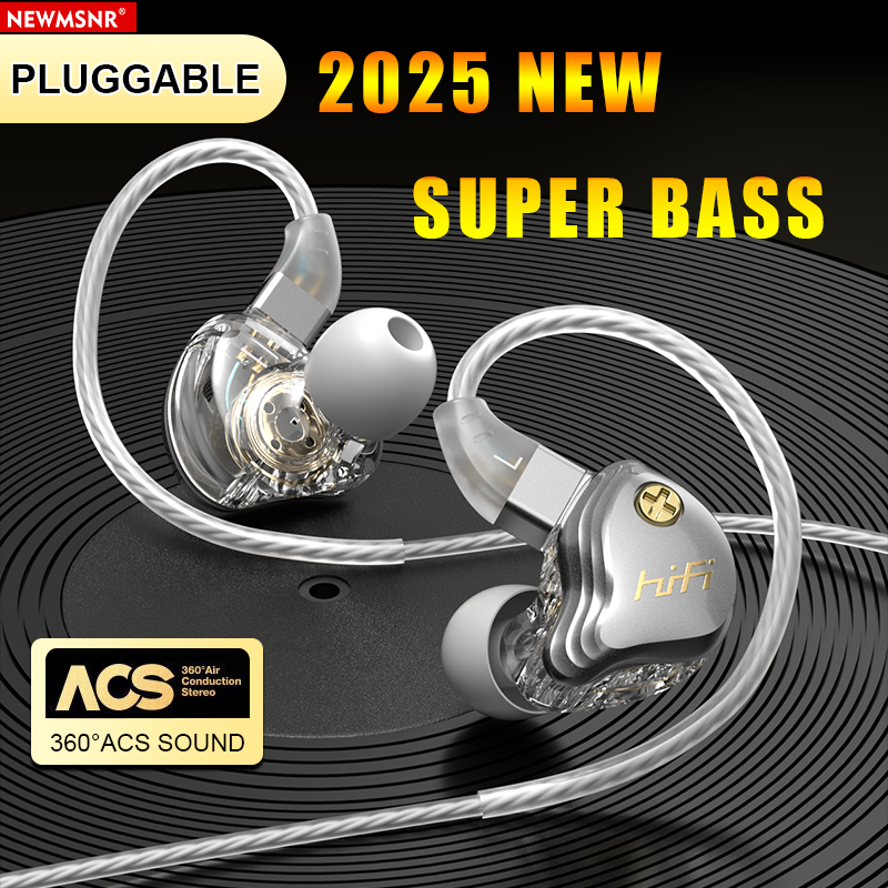 (NEW)Newmsnr Pluggable Wire Earphones 360° ACS TYPE-C Earphone With HD Microphone Noise Reduction In Ear Headphones No Delay Gaming Headset 2025 New Upgrade Headphone ราคา 179 บาท*ส่งฟรี