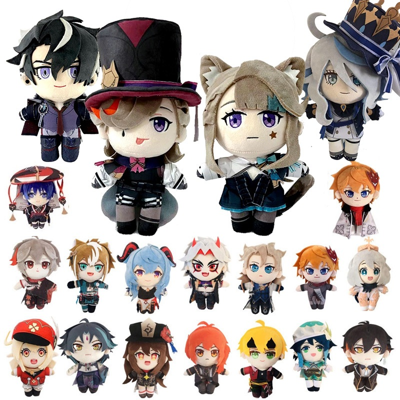 Original Newest 20cm Genshin Impact Stuffed Doll Itto Kazuha Plush Toy Tartaglia Anime Wriothesley Thoma Yae Miko Plushies Dolls Gift