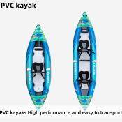 Inflatable PVC Kayak - Single & Double Canoe Ocean Boat